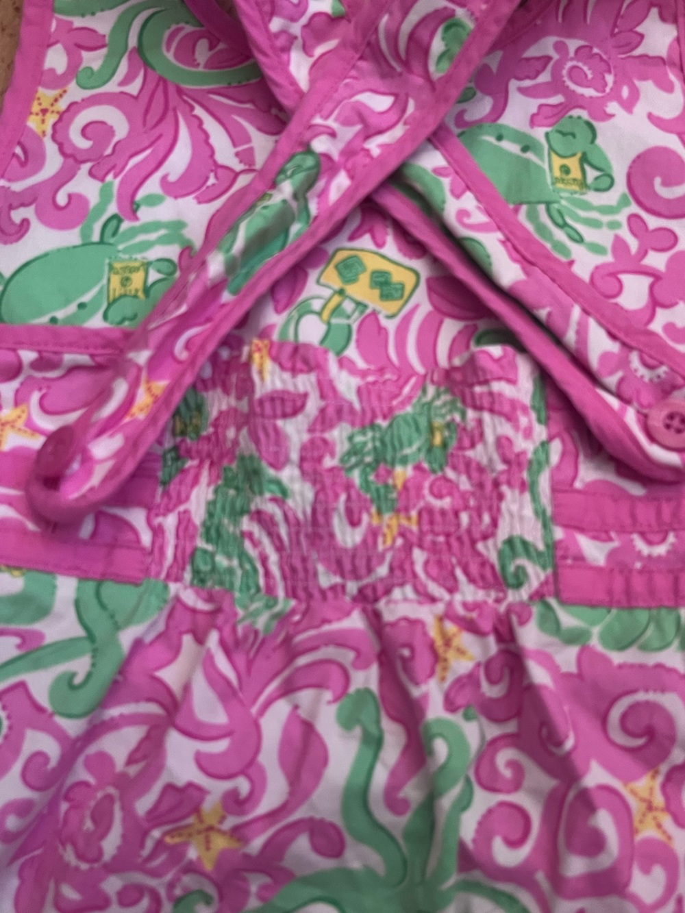 Lilly Pulitzer Girls Shift Dress Size 8 Heading South Octopus Crab Novelty Fun - Picture 8 of 9